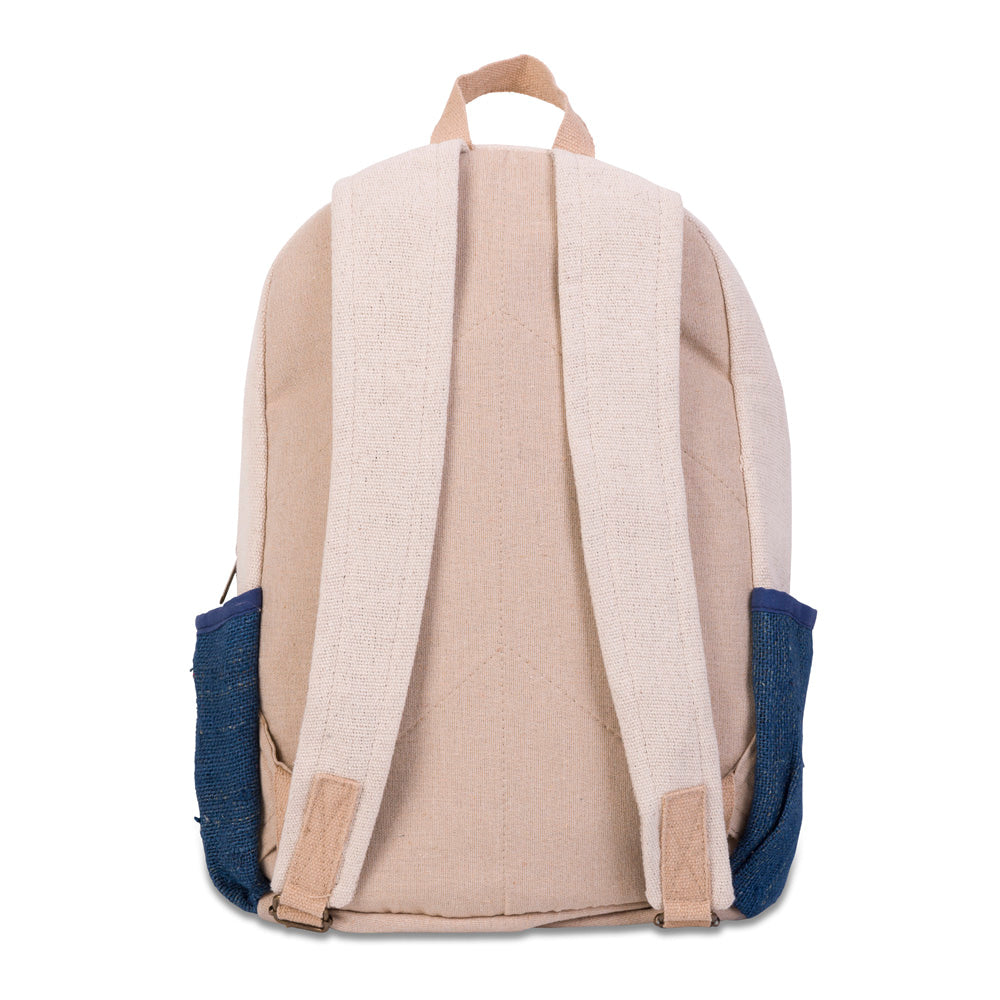 תיק גב טבעי עם כחול