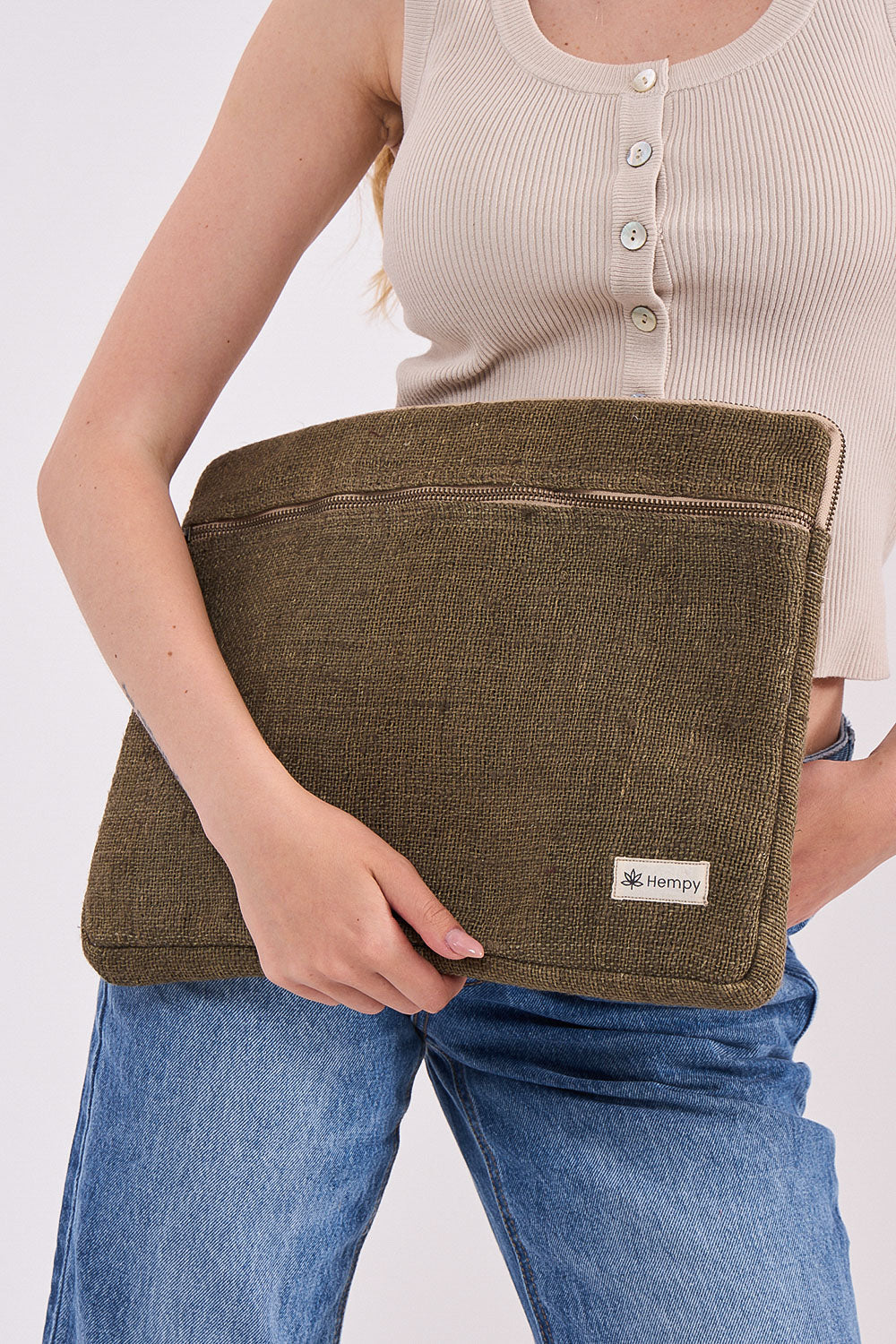 קייס ללפטופ ירוק זית