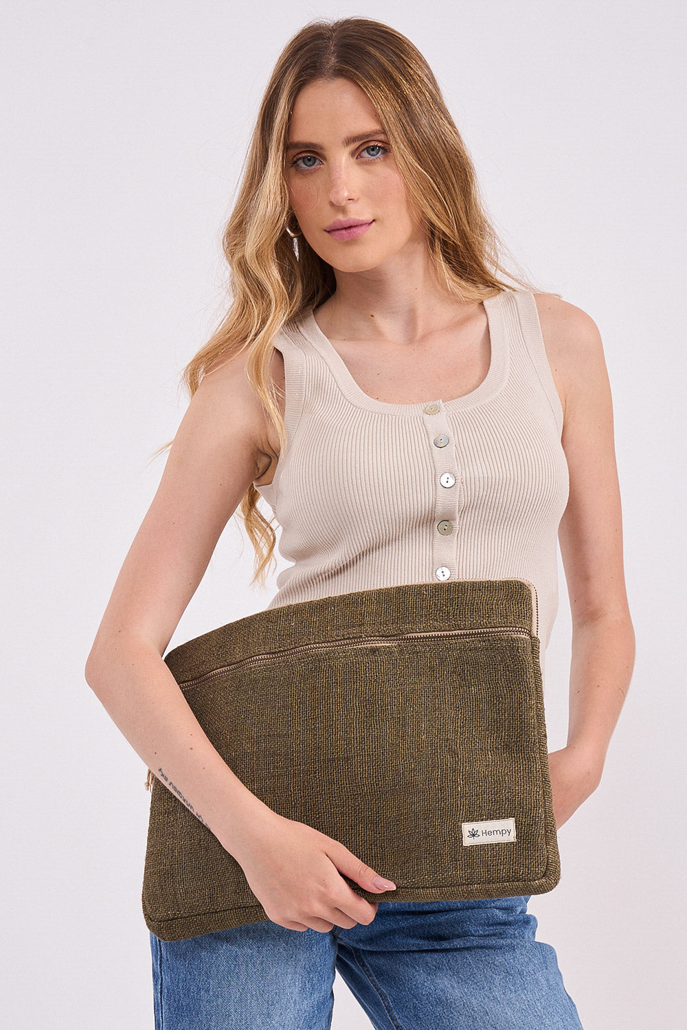 קייס ללפטופ ירוק זית