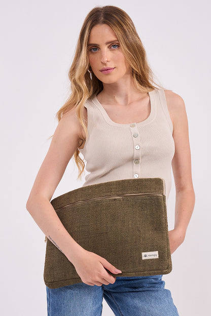 קייס ללפטופ ירוק זית