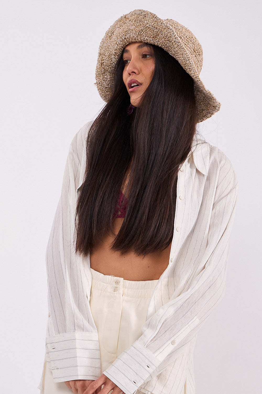 כובע קש אריגה