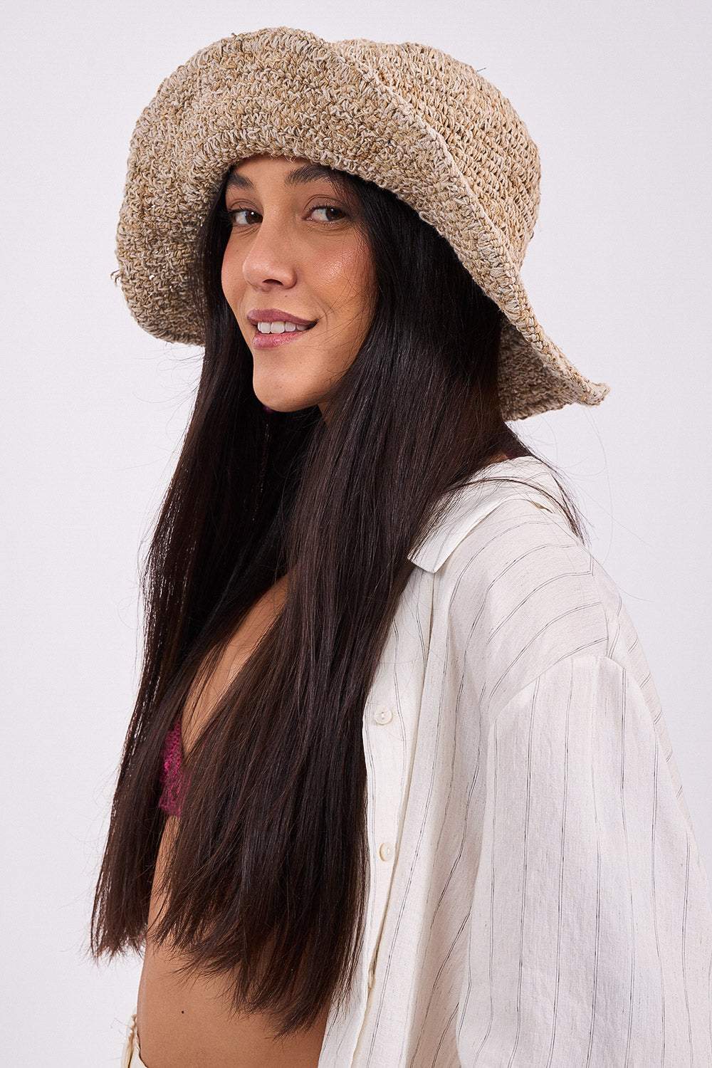 כובע קש אריגה