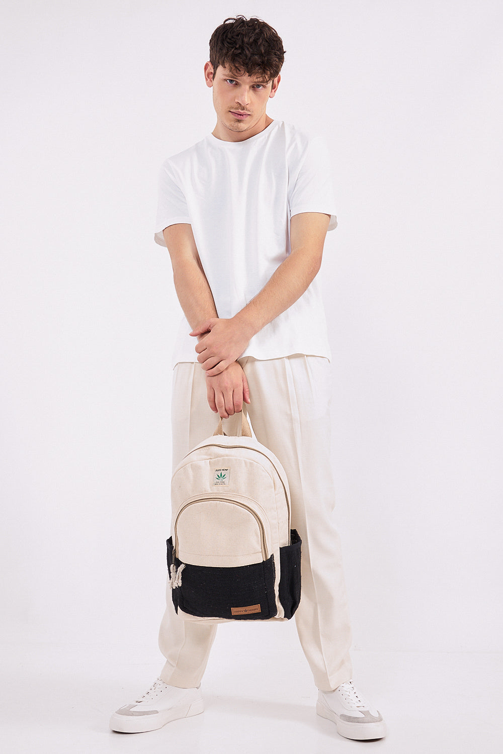 תיק גב טבעי עם שחור