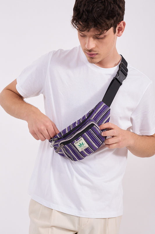 פאוץ׳ פסים סגולים