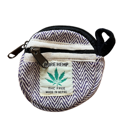 נרתיק עגול סגול עם טבעי