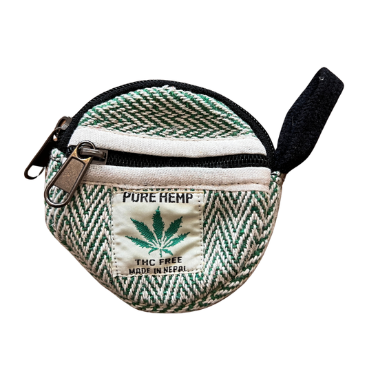 נרתיק עגול ירוק עם טבעי