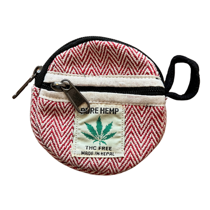 נרתיק עגול אדום עם טבעי