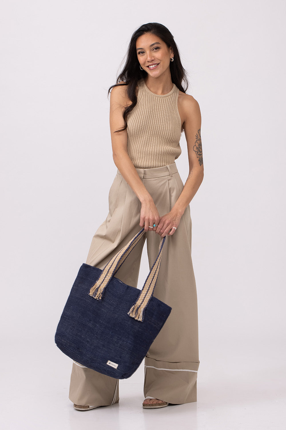 תיק צד כחול TOTE BAG