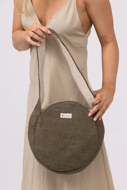 תיק צד עגול ירוק