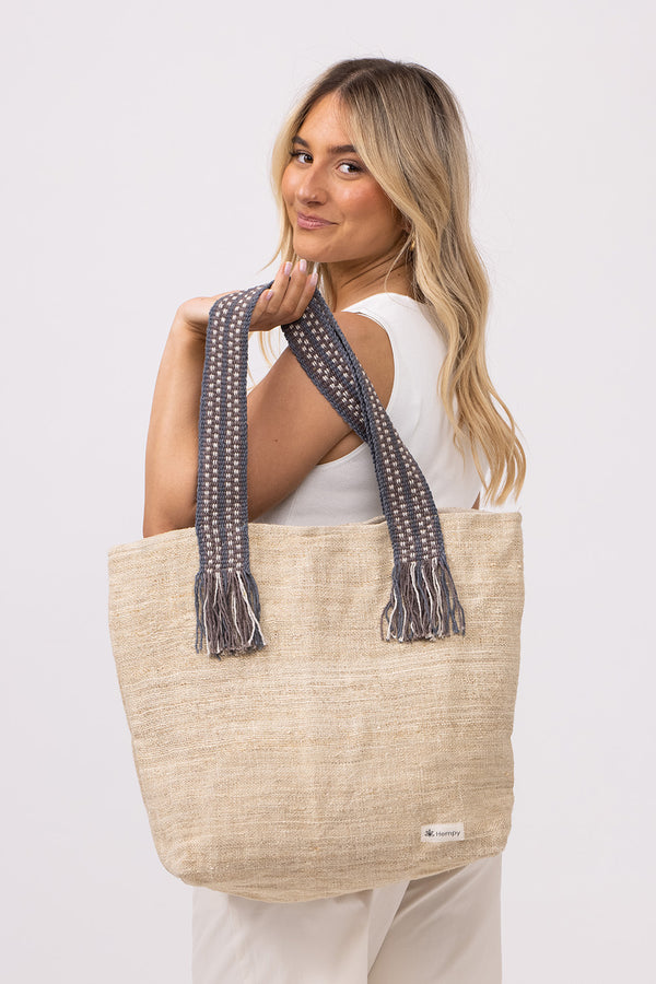 תיק צד בז׳ TOTE BAG