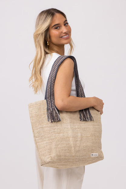 תיק צד בז׳ TOTE BAG