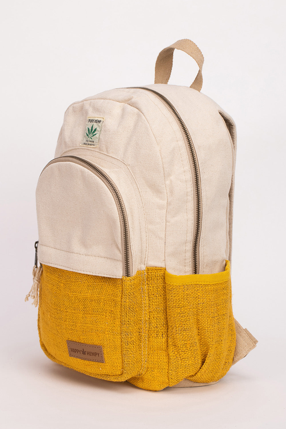 תיק גב טבעי עם צהוב + קלמר תואם במתנה