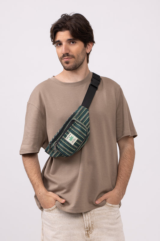 פאוץ׳ פסים ירוקים