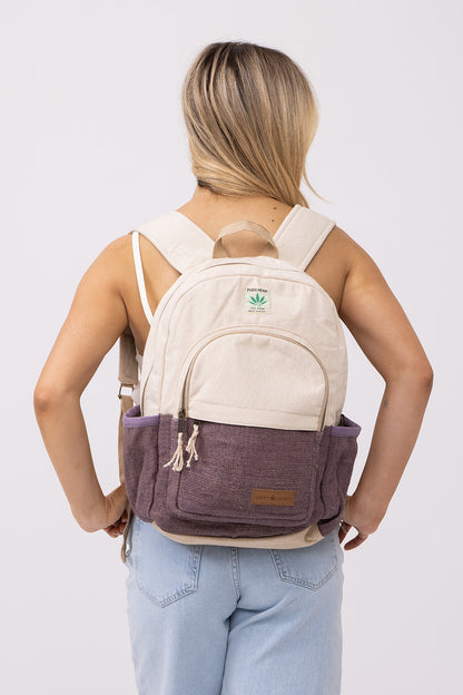 תיק גב טבעי עם סגול