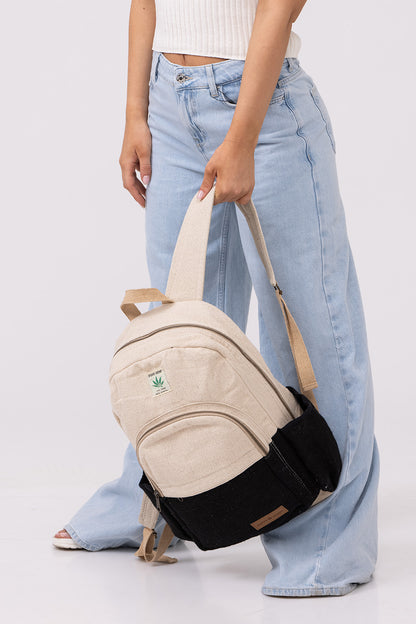 תיק גב טבעי עם שחור