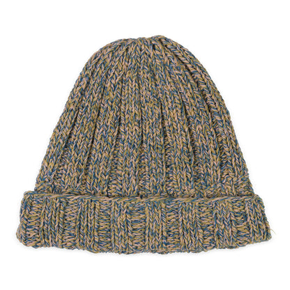 כובע צמר צהוב חום כחול